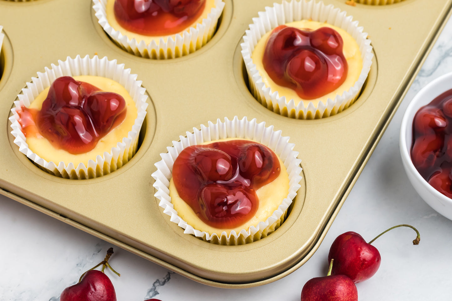 Mini Cherry Baked Cheesecakes Exclusive