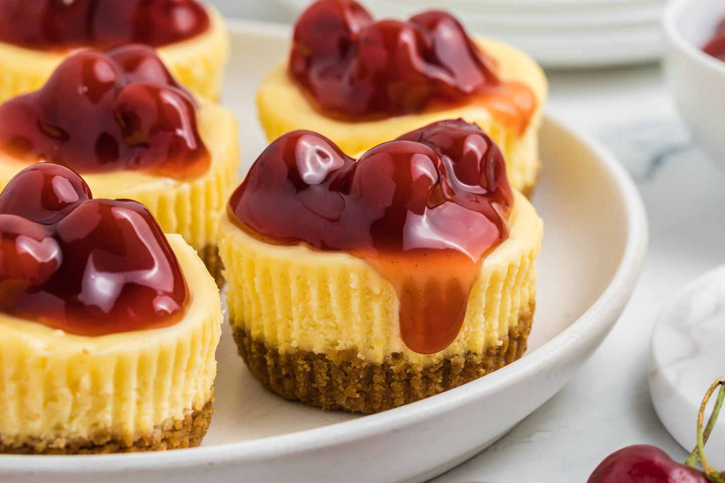 Mini Cherry Baked Cheesecakes Exclusive