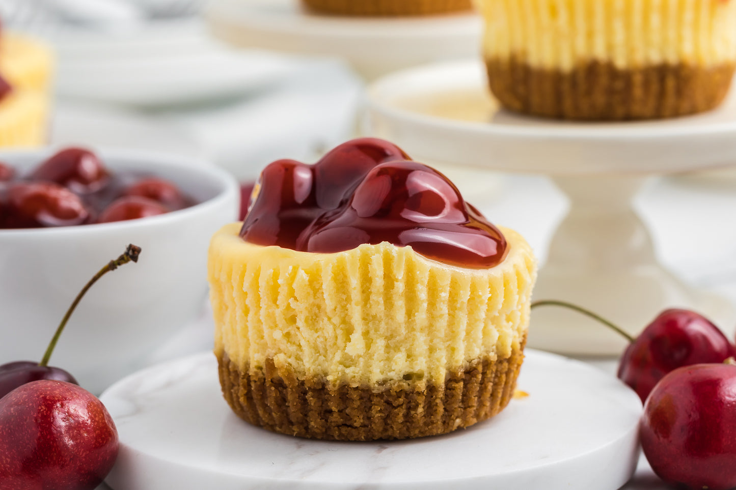 Mini Cherry Baked Cheesecakes Exclusive